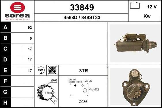 EAI 33849 - Starter autospares.lv