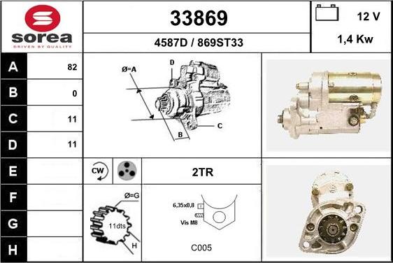 EAI 33869 - Starter autospares.lv