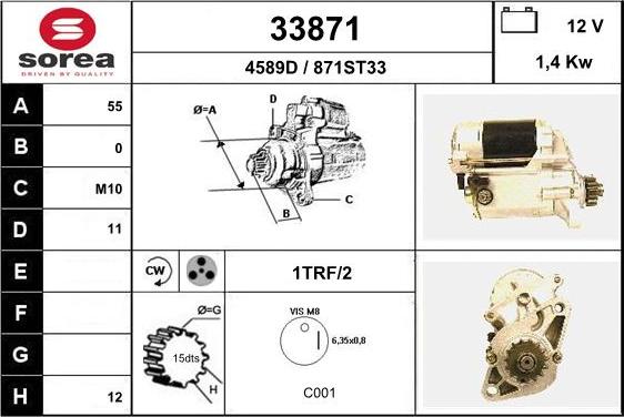 EAI 33871 - Starter autospares.lv