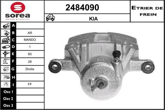 EAI 2484090 - Brake Caliper autospares.lv