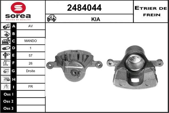 EAI 2484044 - Brake Caliper autospares.lv