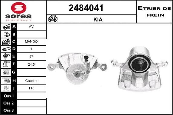 EAI 2484041 - Brake Caliper autospares.lv