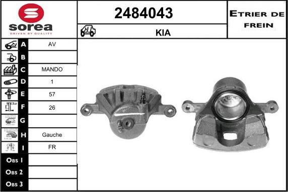 EAI 2484043 - Brake Caliper autospares.lv