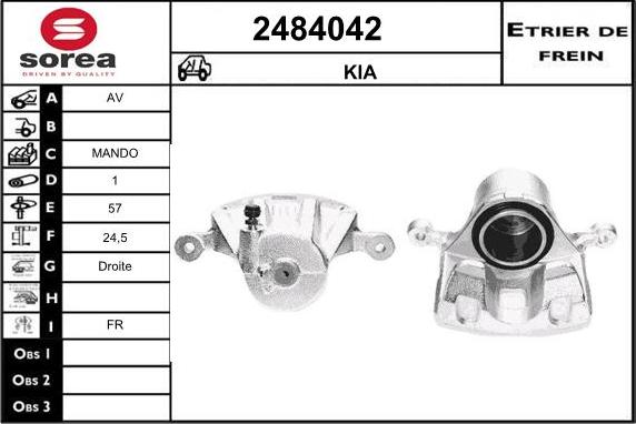 EAI 2484042 - Brake Caliper autospares.lv