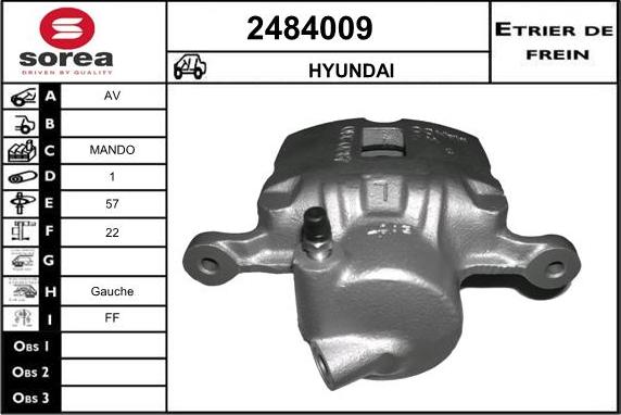 EAI 2484009 - Brake Caliper autospares.lv