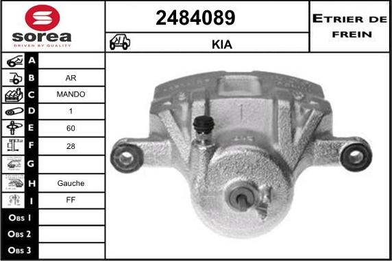 EAI 2484089 - Brake Caliper autospares.lv