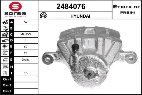 EAI 2484076 - Brake Caliper autospares.lv