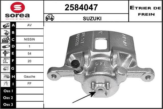 EAI 2584047 - Brake Caliper autospares.lv