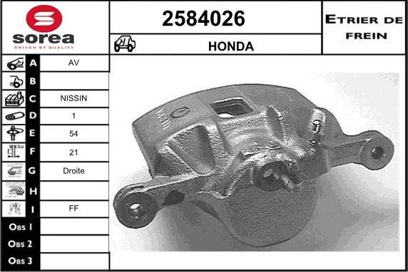 EAI 2584026 - Brake Caliper autospares.lv