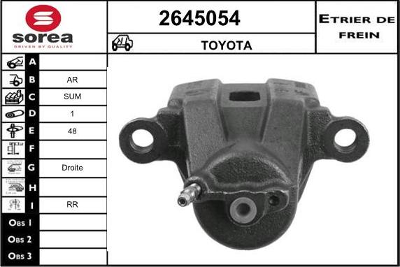 EAI 2645054 - Brake Caliper autospares.lv