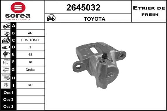 EAI 2645032 - Brake Caliper autospares.lv