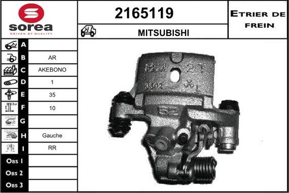 EAI 2165119 - Brake Caliper autospares.lv