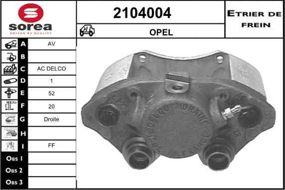 EAI 2104004 - Brake Caliper autospares.lv