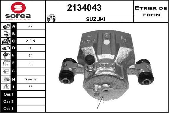 EAI 2134043 - Brake Caliper autospares.lv