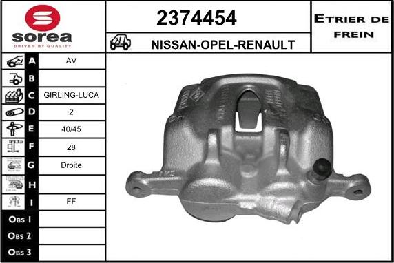 EAI 2374454 - Brake Caliper autospares.lv