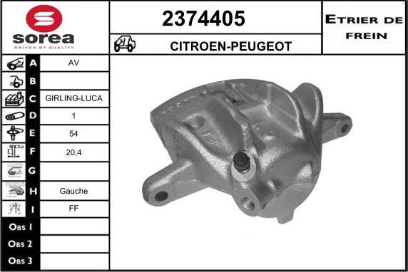 EAI 2374405 - Brake Caliper autospares.lv