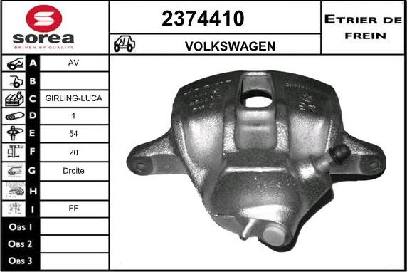 EAI 2374410 - Brake Caliper autospares.lv
