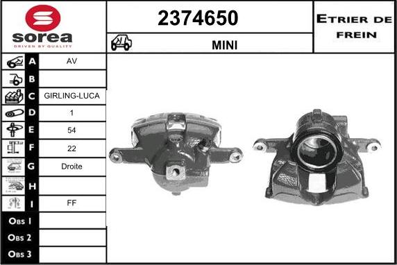 EAI 2374650 - Brake Caliper autospares.lv