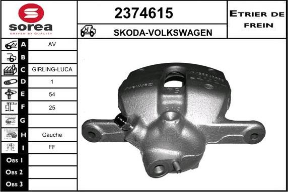 EAI 2374615 - Brake Caliper autospares.lv