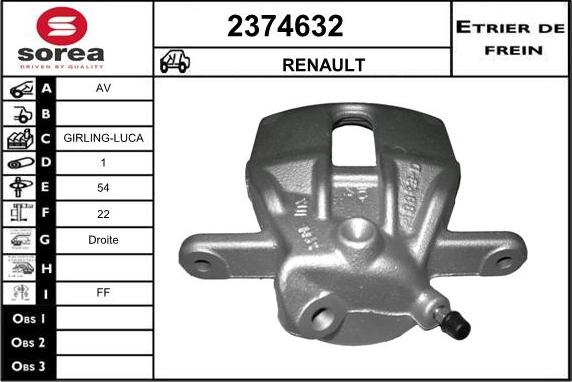 EAI 2374632 - Brake Caliper autospares.lv