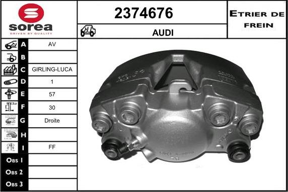 EAI 2374676 - Brake Caliper autospares.lv