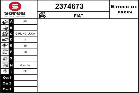 EAI 2374673 - Brake Caliper autospares.lv