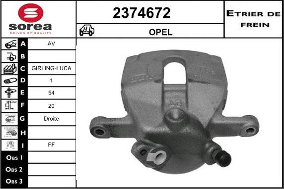 EAI 2374672 - Brake Caliper autospares.lv