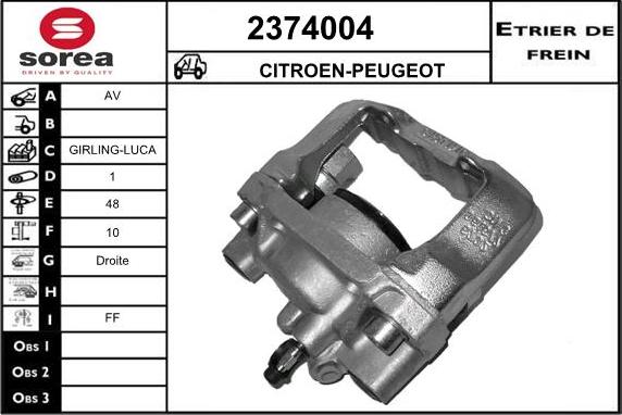 EAI 2374004 - Brake Caliper autospares.lv