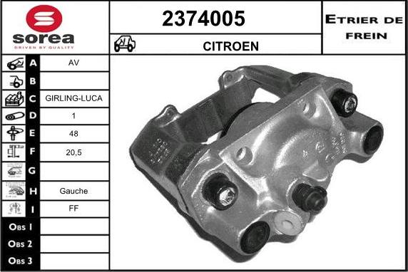 EAI 2374005 - Brake Caliper autospares.lv