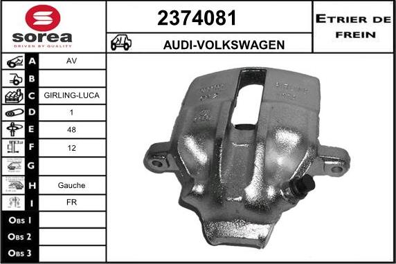 EAI 2374081 - Brake Caliper autospares.lv