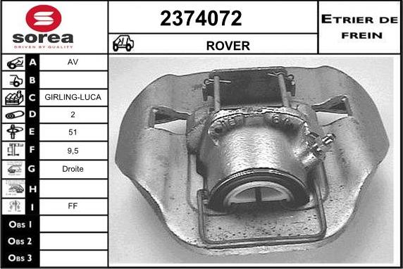 EAI 2374072 - Brake Caliper autospares.lv