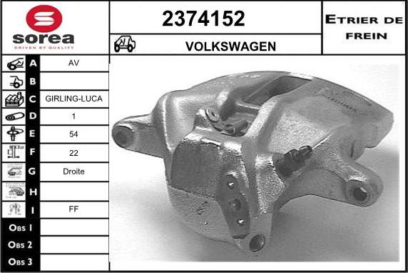 EAI 2374152 - Brake Caliper autospares.lv