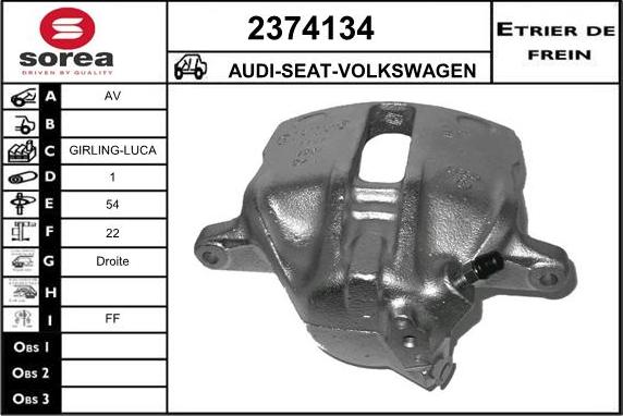 EAI 2374134 - Brake Caliper autospares.lv