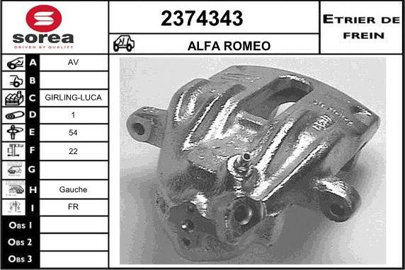 EAI 2374343 - Brake Caliper autospares.lv