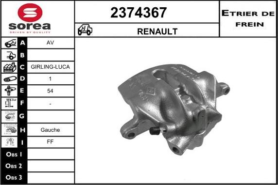 EAI 2374367 - Brake Caliper autospares.lv