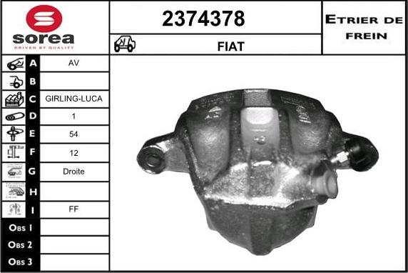 EAI 2374378 - Brake Caliper autospares.lv