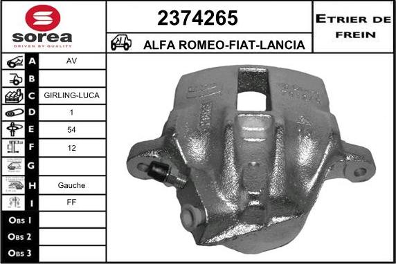 EAI 2374265 - Brake Caliper autospares.lv