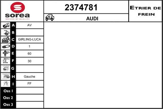 EAI 2374781 - Brake Caliper autospares.lv