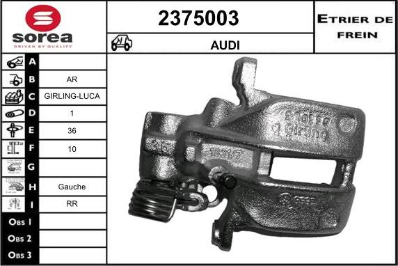 EAI 2375003 - Brake Caliper autospares.lv