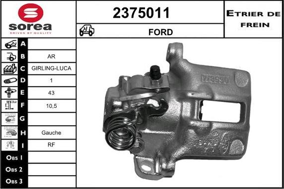 EAI 2375011 - Brake Caliper autospares.lv