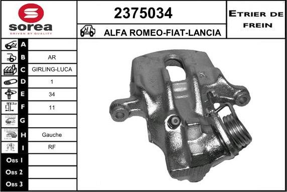 EAI 2375034 - Brake Caliper autospares.lv