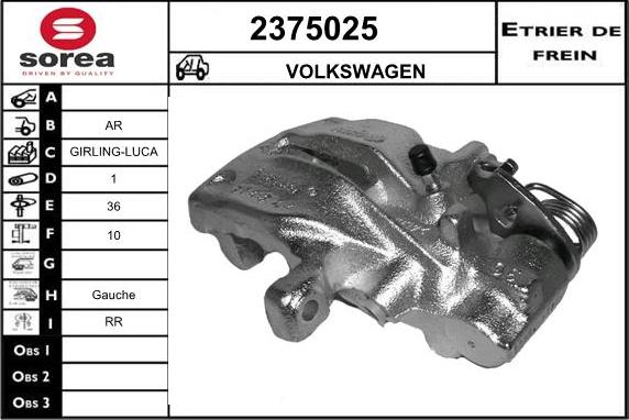 EAI 2375025 - Brake Caliper autospares.lv