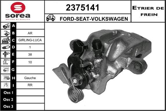 EAI 2375141 - Brake Caliper autospares.lv