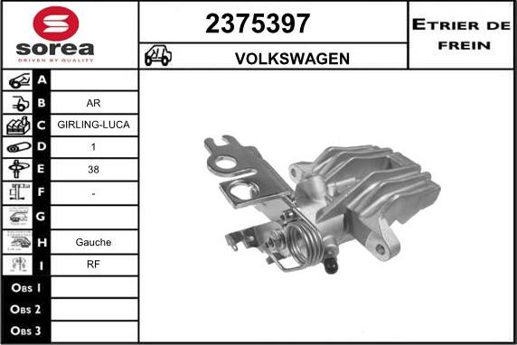 EAI 2375397 - Brake Caliper autospares.lv