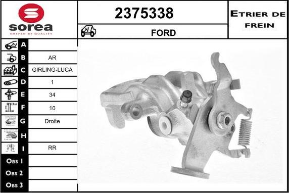 EAI 2375338 - Brake Caliper autospares.lv