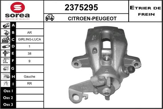 EAI 2375295 - Brake Caliper autospares.lv