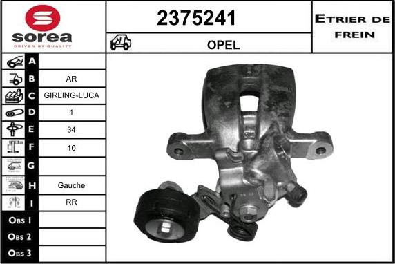 EAI 2375241 - Brake Caliper autospares.lv