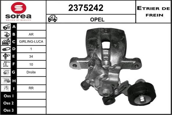 EAI 2375242 - Brake Caliper autospares.lv