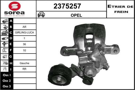 EAI 2375257 - Brake Caliper autospares.lv