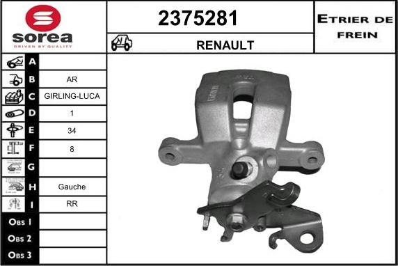 EAI 2375281 - Brake Caliper autospares.lv